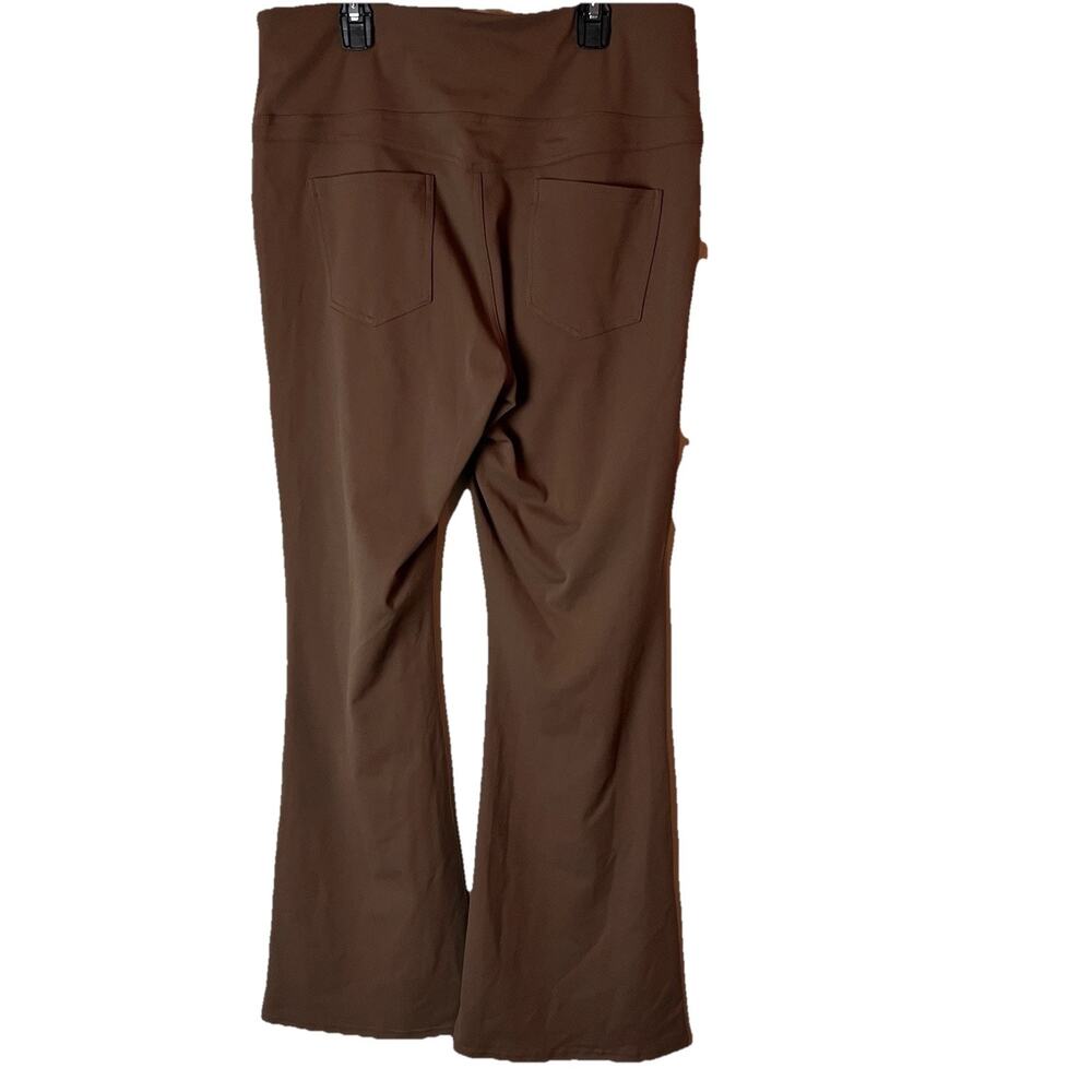 NWT Halara Womens Flare Yoga Leggings Brown With Pockets Size 1XL - Picture 5 of 7